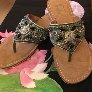 CL by Chinese Laundry Beaded Sandals Size 8M C08